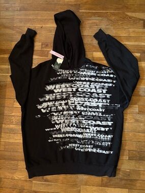 BNWT by wild fable Black Hoodie with White Graphic Text